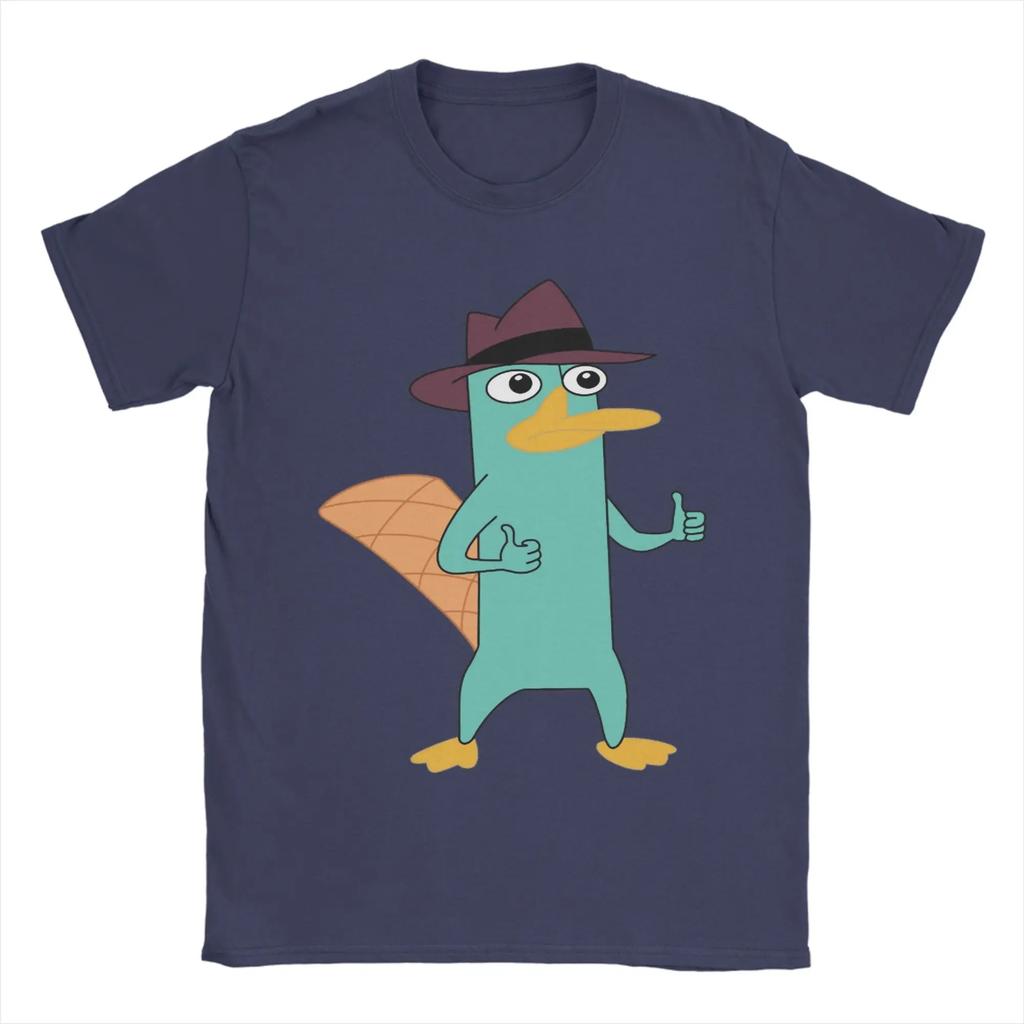 Men Agent Perry the Platypus T Shirts  Cotton Clothes Funny Short Sleeve Round Collar Tee Shirt 4XL 5XL T-Shirt