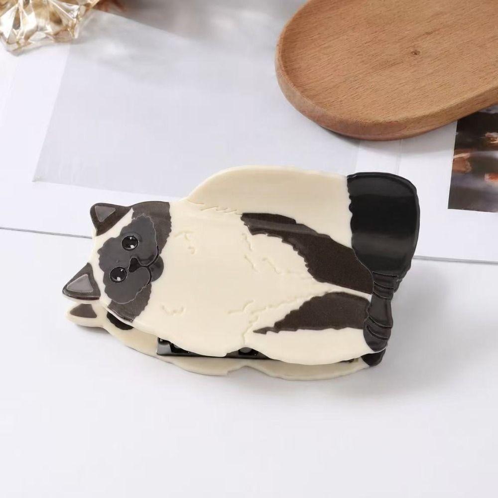 Korean Style Cat Hair Claw Clip Cartoon Acetate Hair Clips Gifts Shark Clip For Women