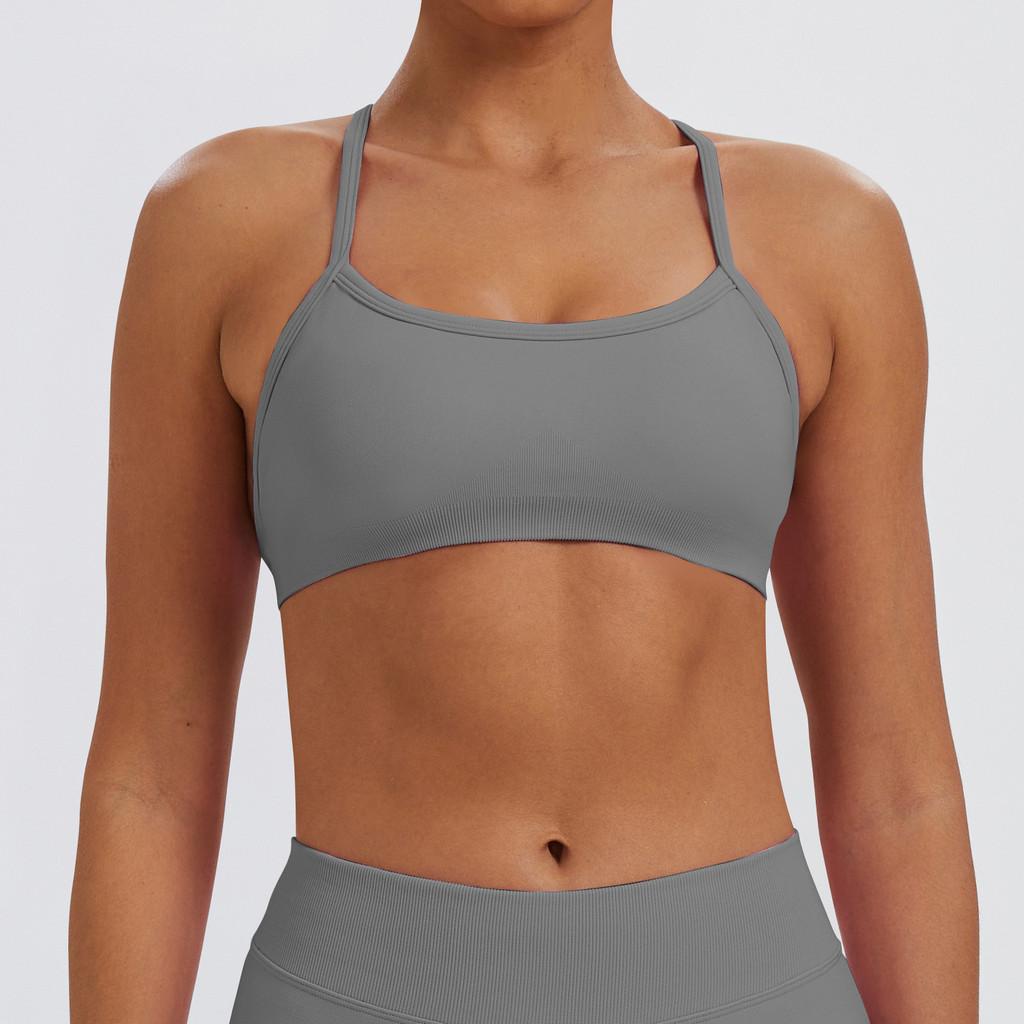 Seamless Highstretch Yoga Bra With Removable Straps For Fitness And Workout Enthusiasts