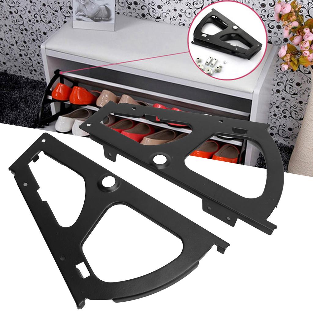 Shoes Cabinet Drawer Hinge Cold Rolled Steel Furniture Turning Rack Fittings Black