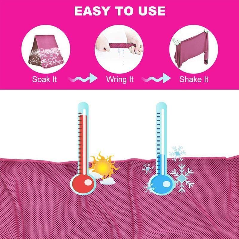 Полотенце со льдом Chilly Cool Towel Охлаждающее полотенце из микрофибры Мягкое дышащее охлаждающее полотенце для занятий спортом Йогой Тренажерным залом на открытом воздухе Полотенца для лица со льдом Тренажерный зал Плавание Бег
