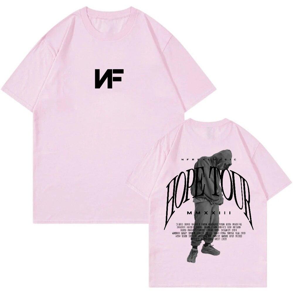 Футболка Rapper NF Hope Tour 2023 World Tour с круглым вырезом и короткими рукавами Harajuku, уличная одежда, женская модная одежда унисекс