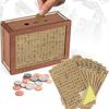 Wooden Money Saving Box With Counter Money Box For Cash Saver Wooden Piggy Bank with Reusable Money Box with Saving Goal
