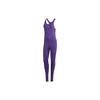 Solid Color Logo Print Sleeveless Jumpsuit Women Jumpsuits Purple FU1590