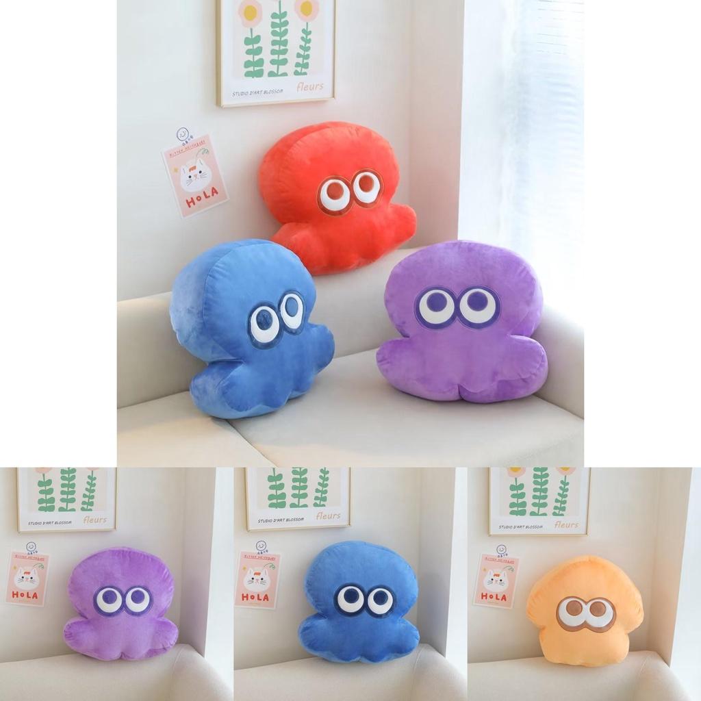 Плюшевая подушка-подушка Splatoon Осьминог для детей Оранжевый Синий Желтый Белый Фиолетовый Красный Темно-синий