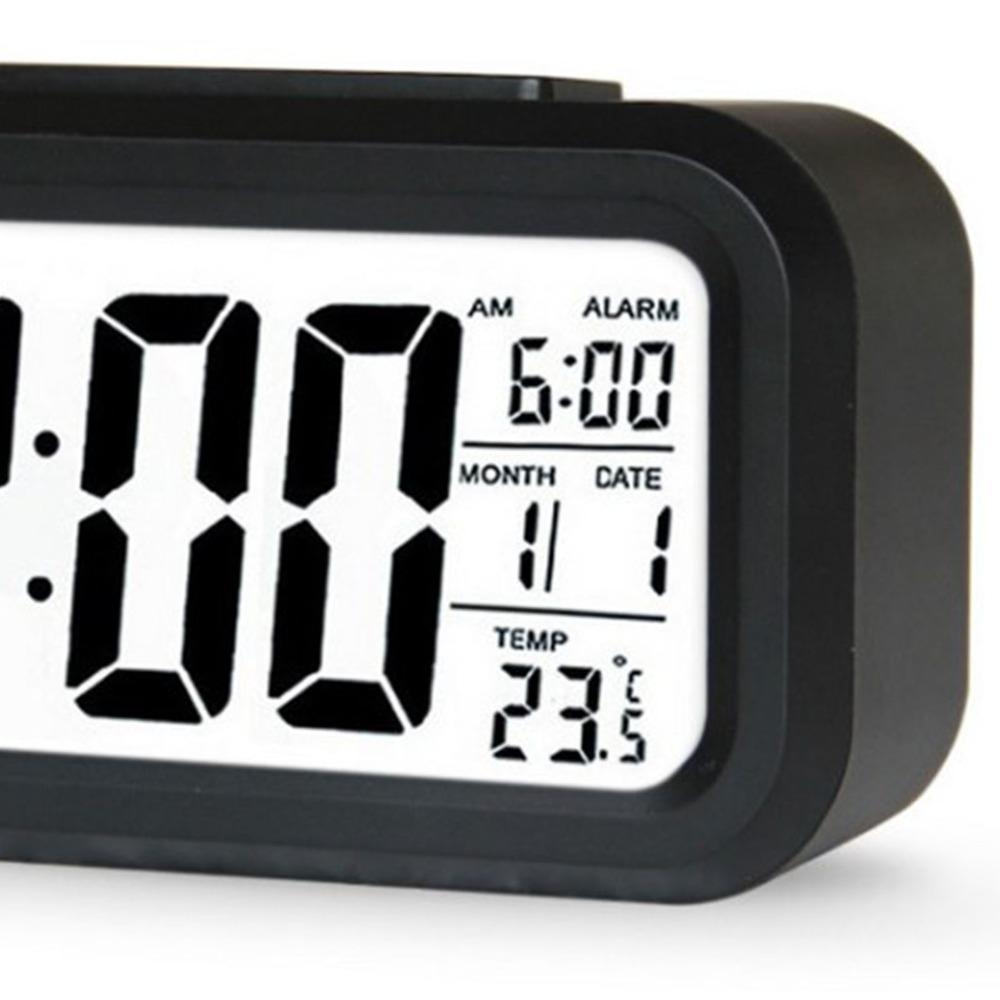Battery Operated LED Alarm Clock Adjustable Light Electronic Alarm Clock Desk Use