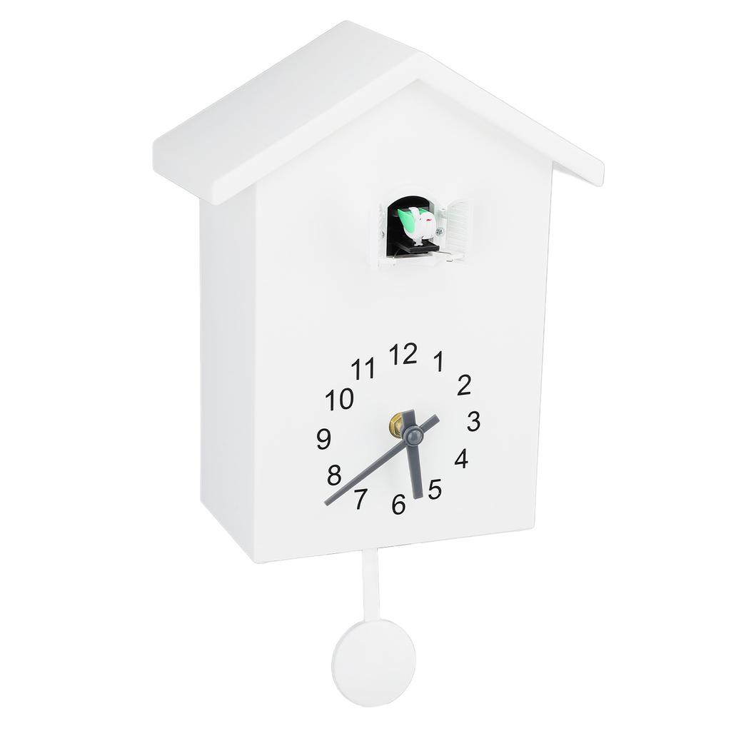 Bird House Wall Clock Bird Voice Call Nordic Bird House Pendulum Wall Hanging Clock for Office