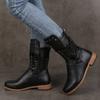 Fashion New 2024 Women Ankle Boots Fashion Retro High Top Woman Round Toe Shoes Low-heeled Belt Buckle Short Boot  Botas De Mujer