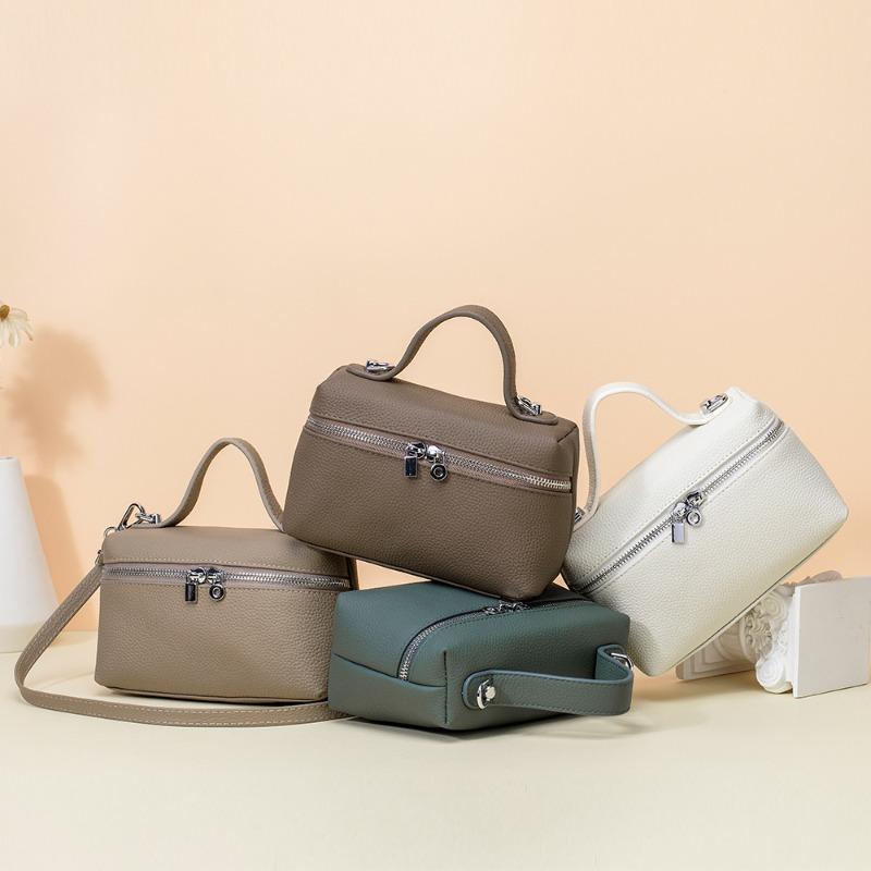 Сумка-ланч-бокс Niche Temperament, кожаная женская сумка с верхним слоем из коровьей кожи, простая сумка через плечо на одно плечо