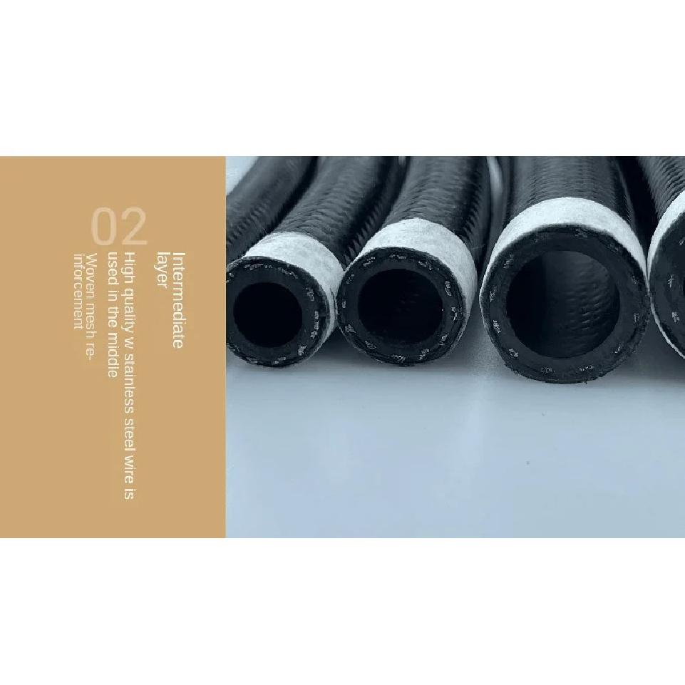 1M-8M AN4 AN6 AN8 AN10 Universal Car Fuel Hose Oil Gas Line NYLON Braided Stainless Steel Radiator Brake CPE