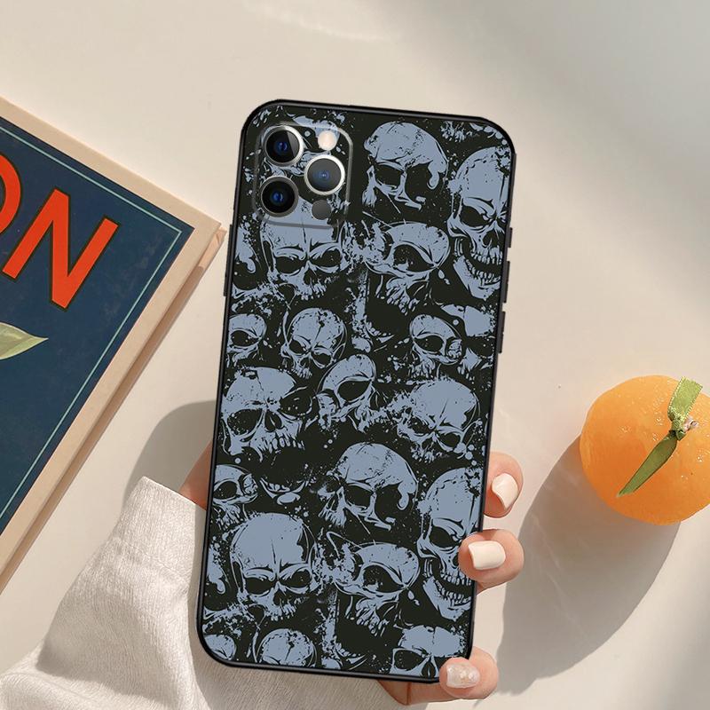 Чехол Funda с рисунком Скелет Череп для iPhone 14 15 16 Pro Max 11 12 13 Pro Max Mini XR 16 15 Plus 16e
