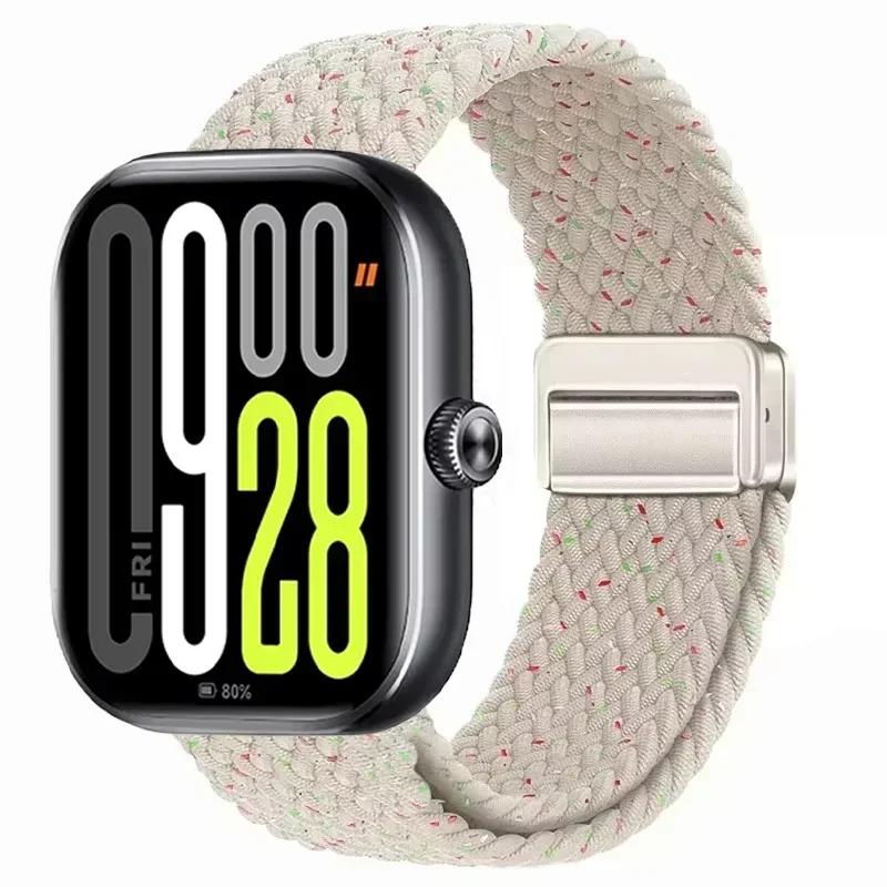 Магнитная петля для Xiaomi Redmi Watch 4 5 Ремешок Регулируемый Плетеный Спортивный Нейлоновый Сменный браслет для Miband 8 pro/9 pro ремешок
