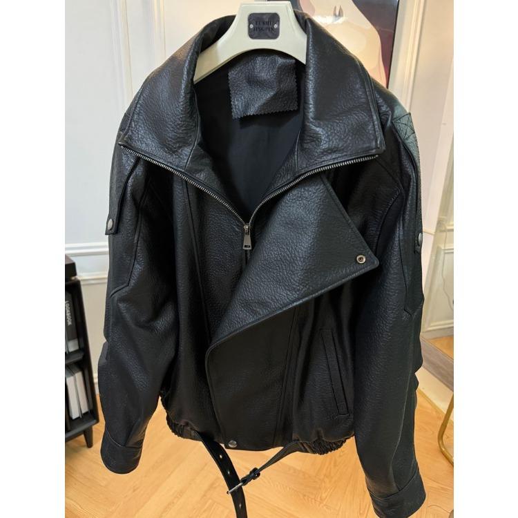 Стильная женская мотоциклетная куртка с утолщенной искусственной кожей ягненка
