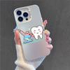 Чехол для телефона с рисунком зуба и дантиста для IPhone 16 15 14 13 12 11 Pro Max X XR XSMAX 8 7 Plus Матовый противоударный задний чехол