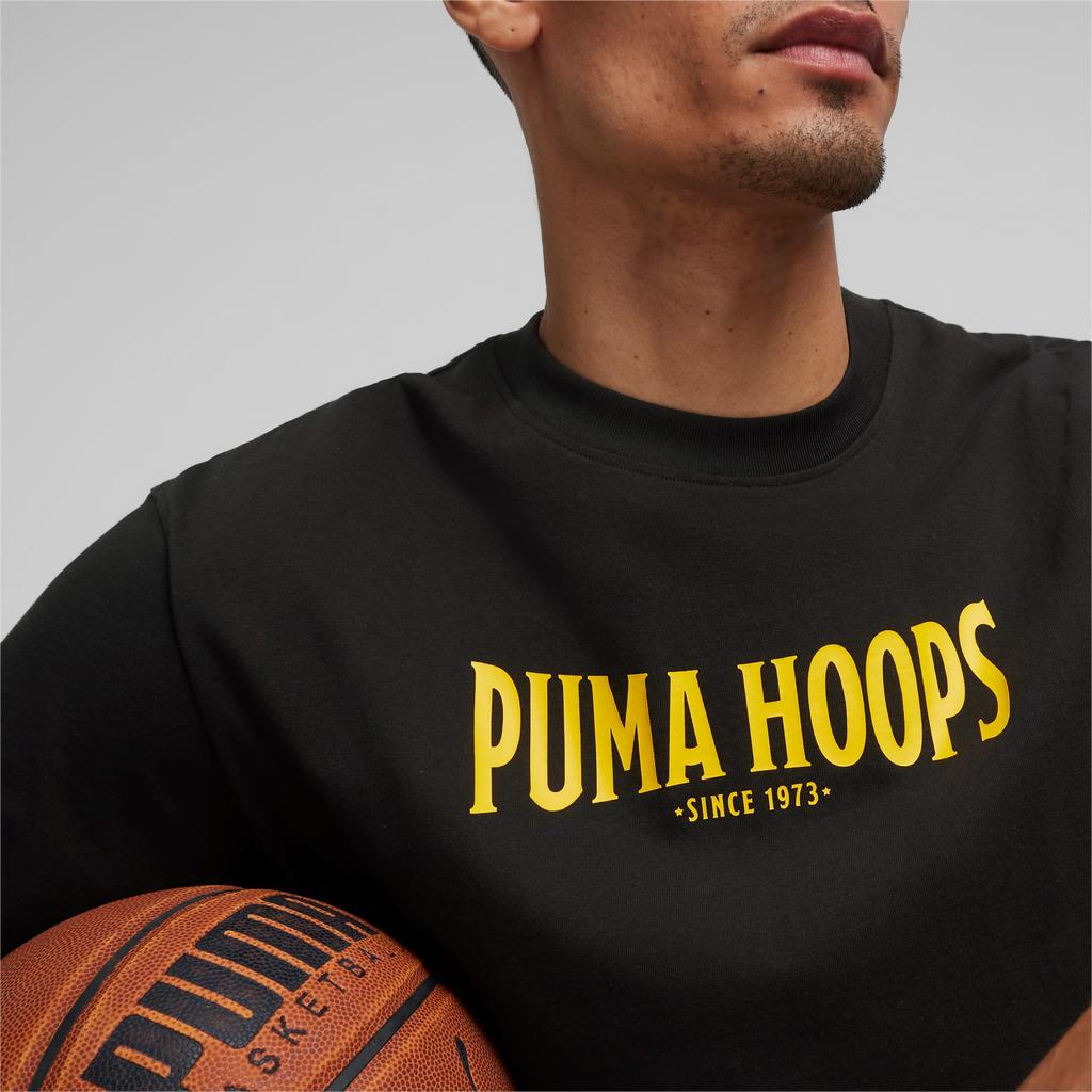 Puma Баскетбольная футболка Evostripe Get Ready с принтом букв, мужская, черная 624755-01