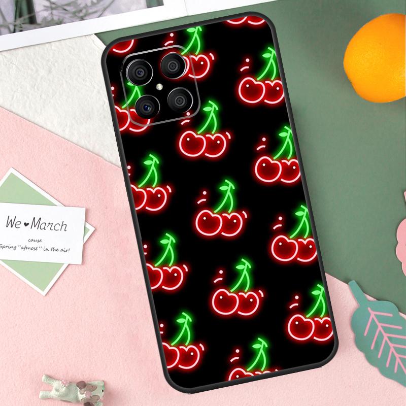 Милый коллаж из вишни Чехол для Honor X9b X8b X9a X8a X8 X9 X9c 50 70 90 Lite Honor 200 Pro Magic 7 5 6 Lite Обложка