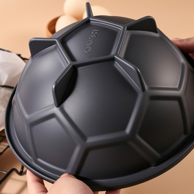 Football Soccer Shape Cake Molds Silicone Half Sphere Pan Nonstick Dome Baking Tool for Home, Party Cakes and Sports Theme Dessert