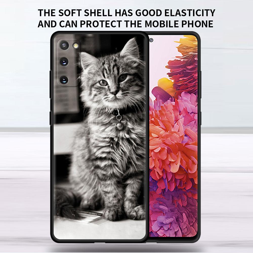 Мягкий чехол для Samsung Galaxy Note 20 Ultra 10 Plus Lite A50 A70 A20 A40 A20e 9 8 A60 A10e Funda, чехол для телефона, милый чехол с изображением кота Aniaml