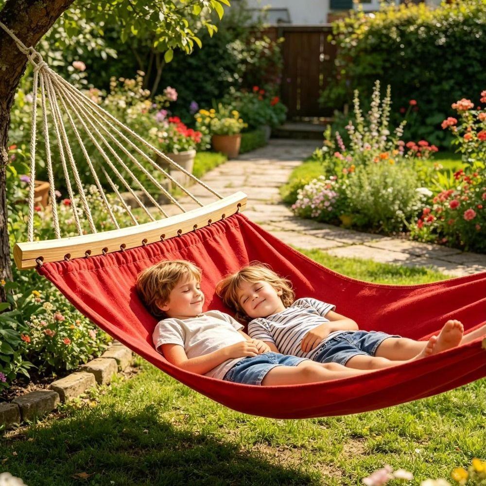 2Pcs Sturdy Hammock Curved Support Stick 2 Pieces Wooden Spreader Bars Garden Patio Backyard