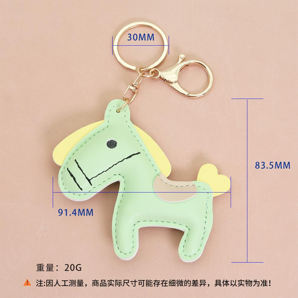 Women's Bag Charm Decoration Bag Pendant Cartoon Rocking Wooden Horse Women's Leather Bag Charm Key Chain Cute Bag Accessories Gifts