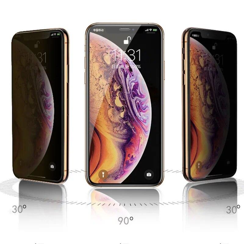 Антишпионское закаленное стекло для iPhone 14 13 12 mini 11 Pro XS Max X XR, Защитная пленка для экрана iPhone 15 Pro MAX 7 8 Plus, стекло