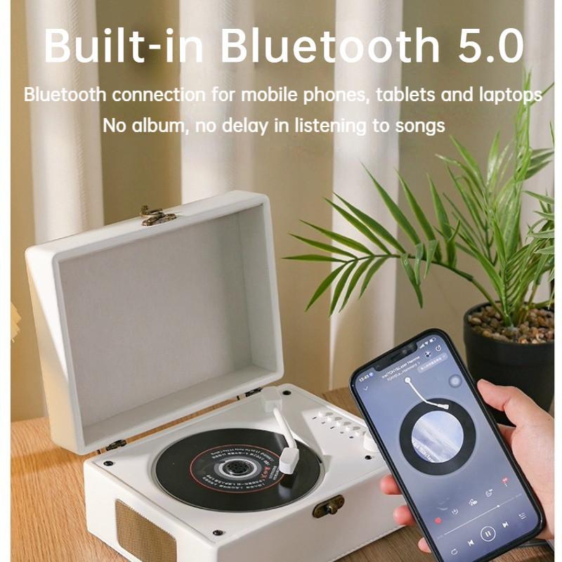 Портативная Bluetooth Зарядная Аудиосистема Все-в-одном Плеер с Большой Батареей Ретро Многофункциональная Коробка CD-плеер