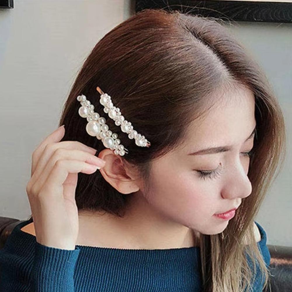 18pcs/set Bangs Clip Pearl Hairpin Set Side Clip Duckbill Clips Fashion Zinc Zinc Alloy Hair Clips Women