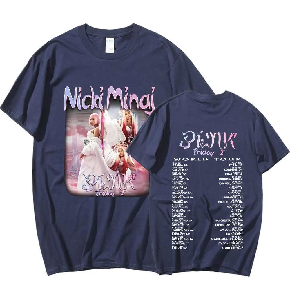 Nicki Minaj Pink Friday 2 World Tour футболка унисекс женская мода хип-хоп с короткими рукавами большие футболки 100% хлопок уютные футболки