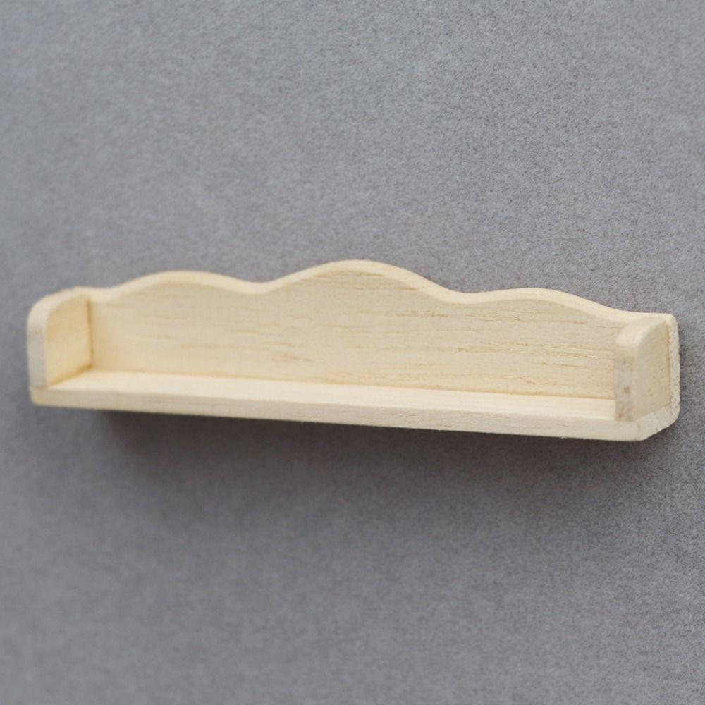 Wooden Dollhouse Storage Rack Miniature Dollhouse Wooden Shelf Furniture  Living Room