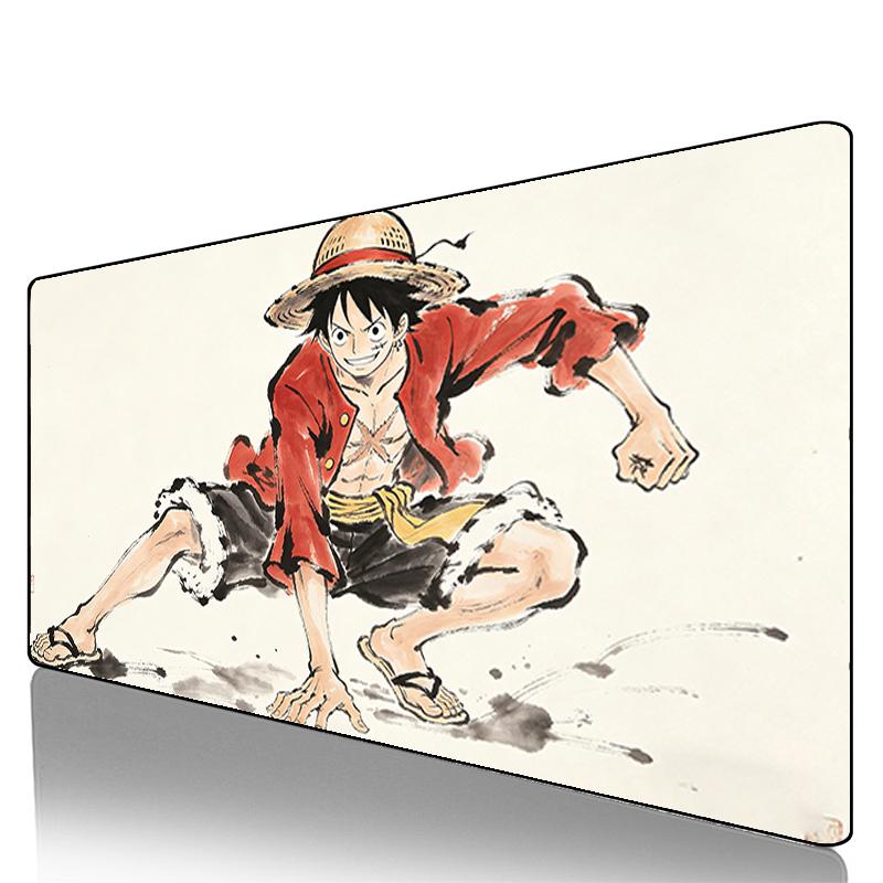 Mouse Pad Gaming Cool One Piece Luffy Ink Painting Gamer Keyboard Desk Mat Rug Table Carpet Mousepad Xxl For Computer