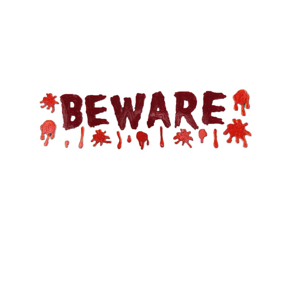 Scream Machine Beware Window Stickers