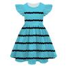 European And American Feifei Sleeve Princess Dress Color Peripheral 3D Digital Printing Children'S Milk Silk Dress