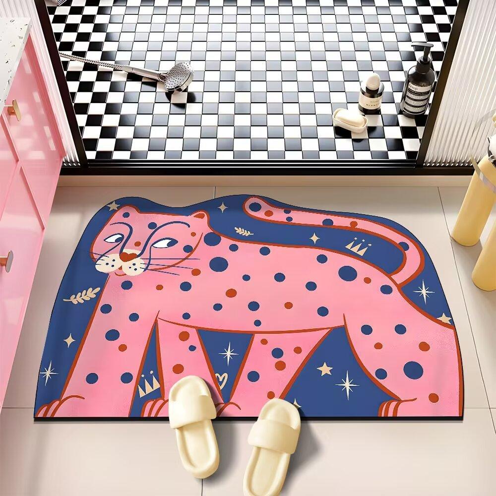Мультяшный милый допаминовый стиль милый питомец диатомовая грязь напольный коврик для ванной впитывающий противоскользящий быстросохнущий коврик для ног