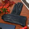 Rękawiczki skórzane damskie granat polar s/m BELTIMORE K25