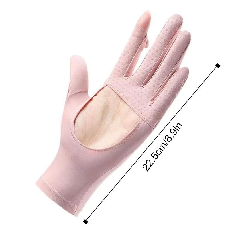 1 шт. Перчатки с вырезом для ладони, тонкие, солнцезащитные, дышащие, летние, анти-УФ, открытые для пальцев, ледяной шелк