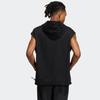 Adidas Hooded Zip-Up Sleeveless Sweatshirt Men Tops Black HY4626