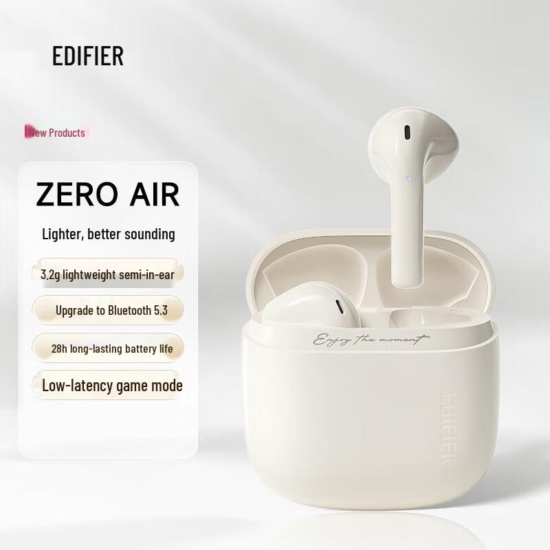 EDIFIER Zero Air Semi-In-Ear True Wireless Bluetooth Earbuds