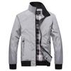 High Quality Handsome  Spring Autumn Men's Business Casual Jacket Solid Color Fashion Without Trace Standing Collar M-4XL