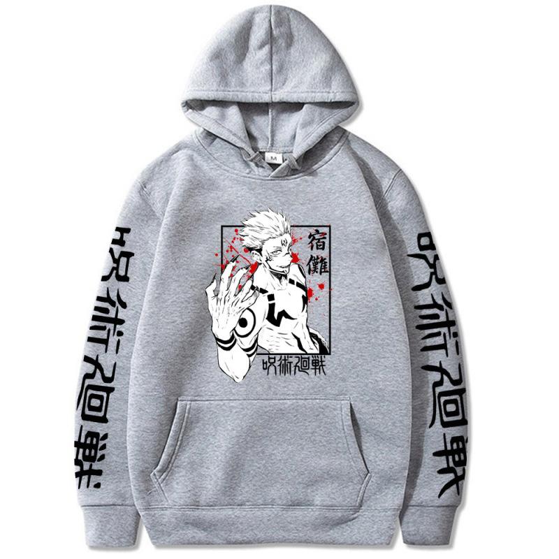 Толстовки унисекс, японское аниме дзюдзюцу кайсен, мужские толстовки с героями мультфильмов Yuji Itadori Ryomen Sukuna, уличная одежда большого размера с графикой, мужская