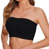 Women's Strapless Bra Solid Color Sexy Light And Thin Inner Tank Top Without Chest Pad, Steel Ring