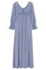 Dress with Integrated Night Long Maxi with for Smoke Blue [Two Hatch] One-piece Bra, Sleeves, Length, Non-wired, Cups, Nursing, Maternity, 8816, 75M,