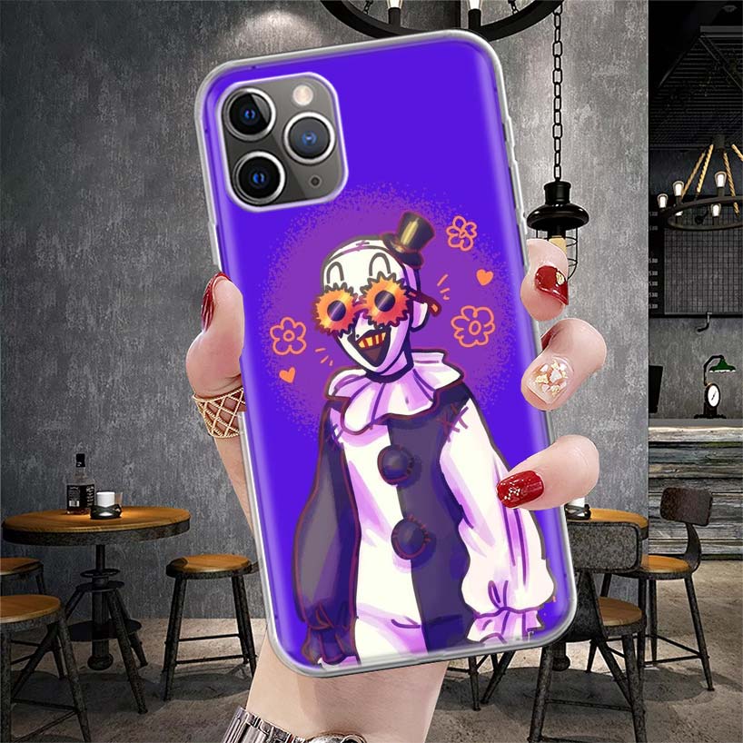 Чехол для телефона Ужасы Террифаер Мягкий для IPhone 11 17 Air 16E 16 Pro Max 15 + 14 Plus 13 Mini 12 Apple 7 SE 8 Fundas Coque 11