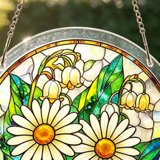 Acrylic Puzzle Sun Catcher with Colorful Light Projection DIY Window Hanging