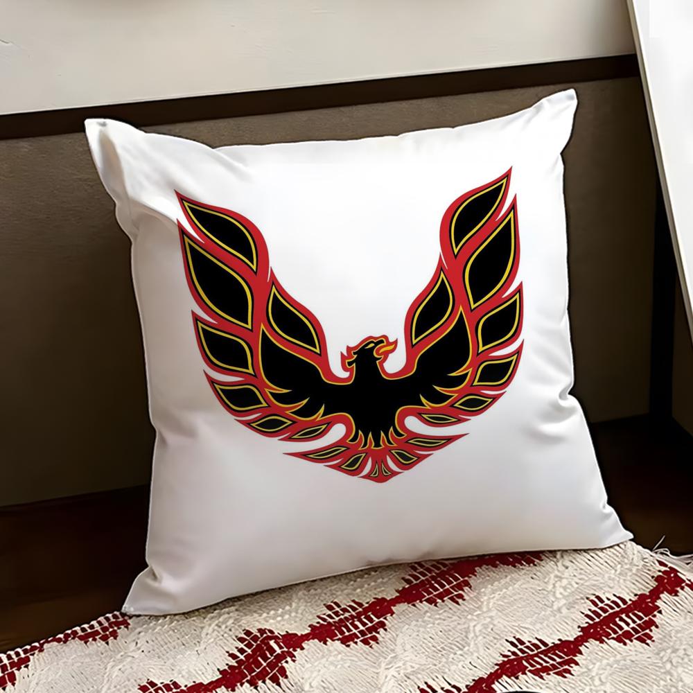 Golden car logo PPontiac Cushion Cover Reversible Soft Durable Pillow Cover Home Car MultiScene Use for Daily Comfort