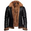 New Autumn and Winter Men's Artificial Fur One-piece Woolen Coat
