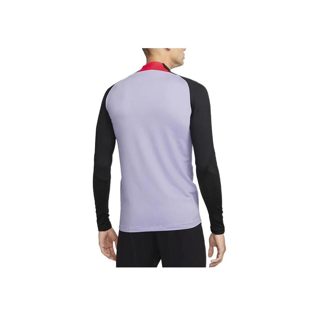 Nike Liverpool Long Sleeve Jersey With Spliced Logo Letter Print And Mock Neck T-Shirt Men Tops Grey DN2814-545