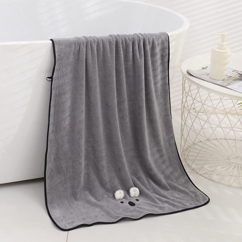 Мультяшное банное полотенце из чистого хлопка, супермягкая впитывающая ванна для новорожденных, мультяшное полотенце, ткань, приятная для кожи, мягкая и удобная в переноске