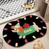 Simple Cartoon Printing Bathroom Thickening Mat Bath Non-slip Carpets In Wash Basin Bathtub Side Floor Rug Shower Room Doormat Memory Foam 3D Pad