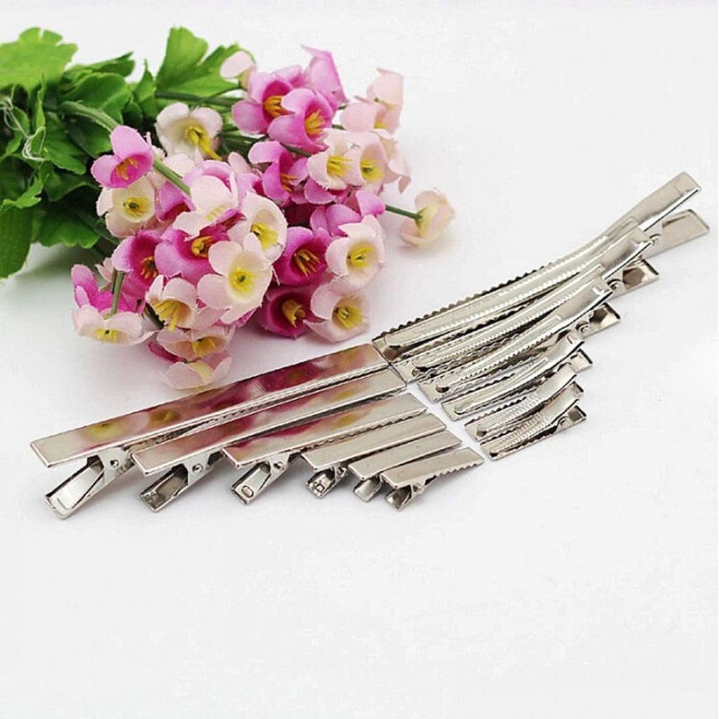 Alligator Clips Hairpin Flat Metal Fashion Handicrafts 20Pcs Barrette Hair Accessories Hair Clip Single Prong DIY Bows Handmade