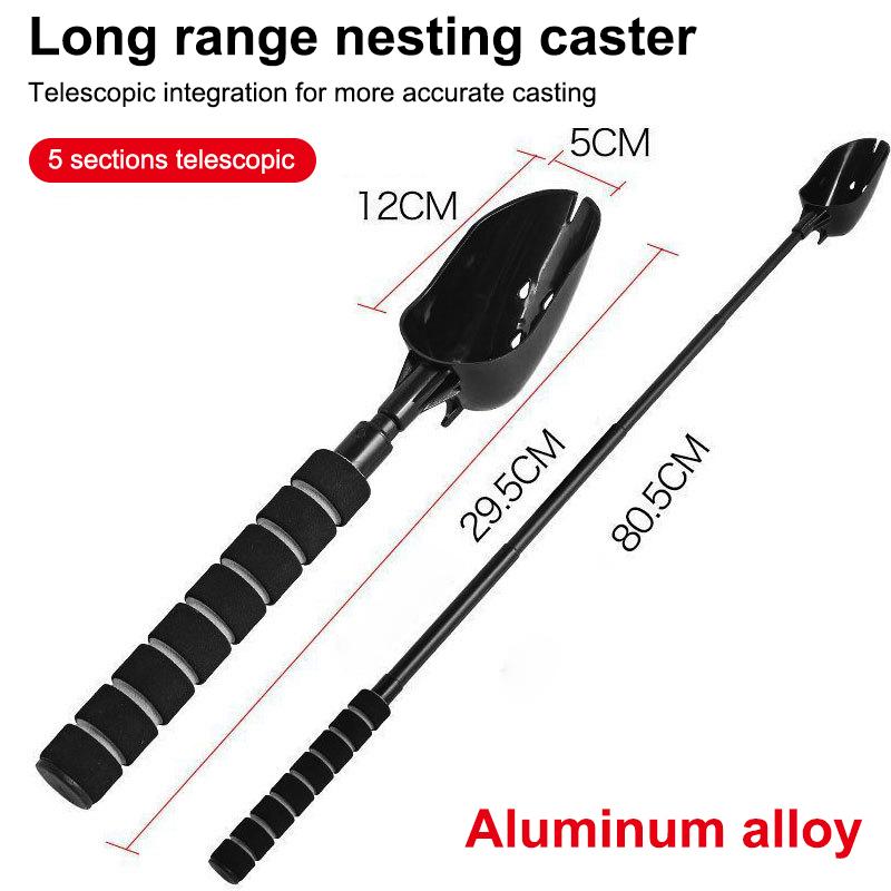 1 шт. Портативная литейная ложка из алюминиевого сплава, выдвижная, с защитой от вращения, совок для наживки для рыболовов и любителей катания на лодках